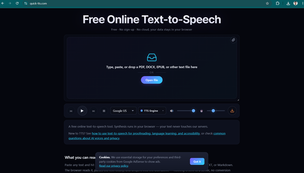 Quick TTS Danish Text to Speech